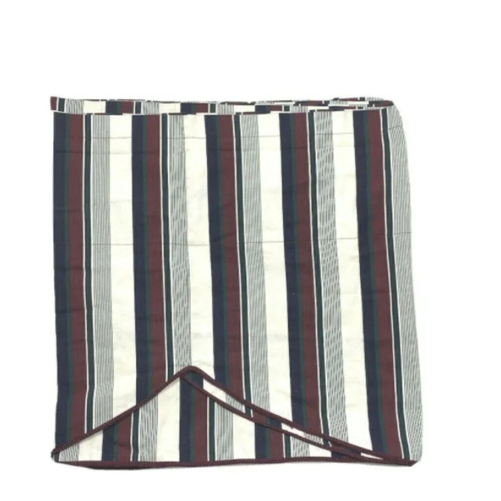 3 Vintage Custom Valances Curtains Luxury Stripe